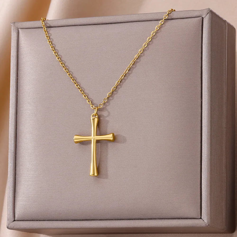 Goddess Cross Pendant Necklace