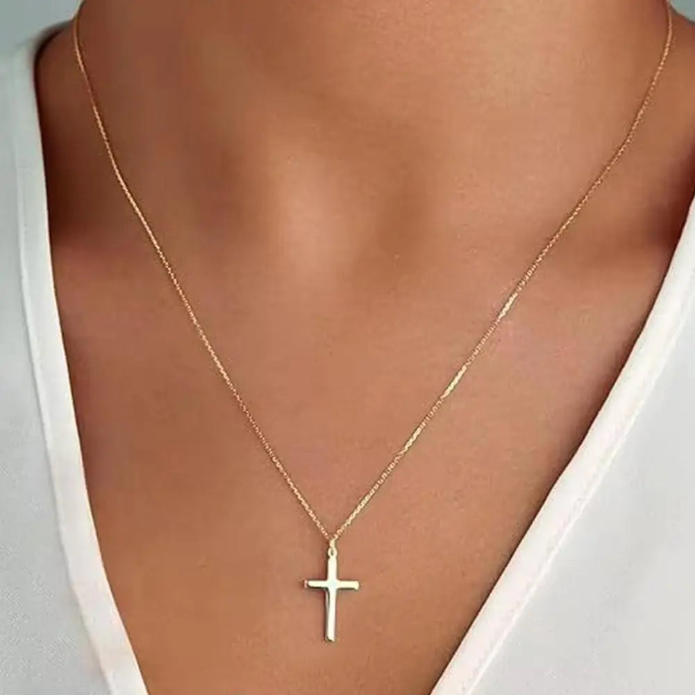 Titanium Single Cross Necklace