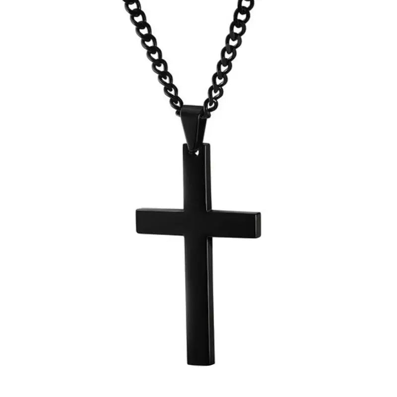 Titanium Single Cross Necklace
