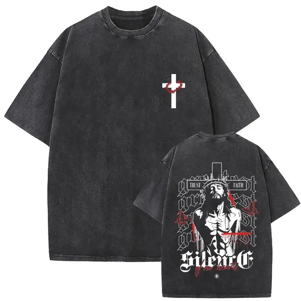 Jesus Gothic Oversized Tee