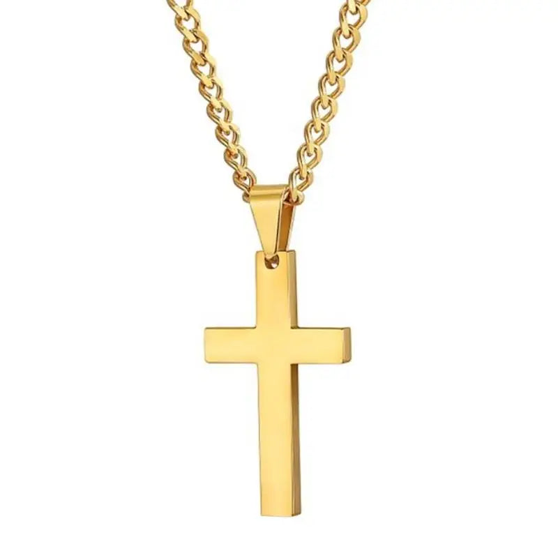 Titanium Single Cross Necklace