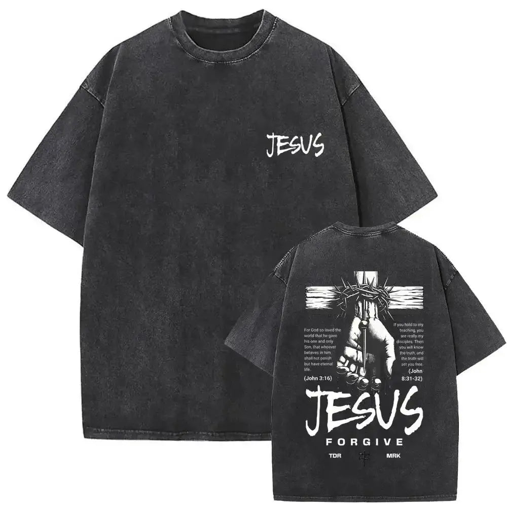 Forgive Them Vintage Jesus Tee