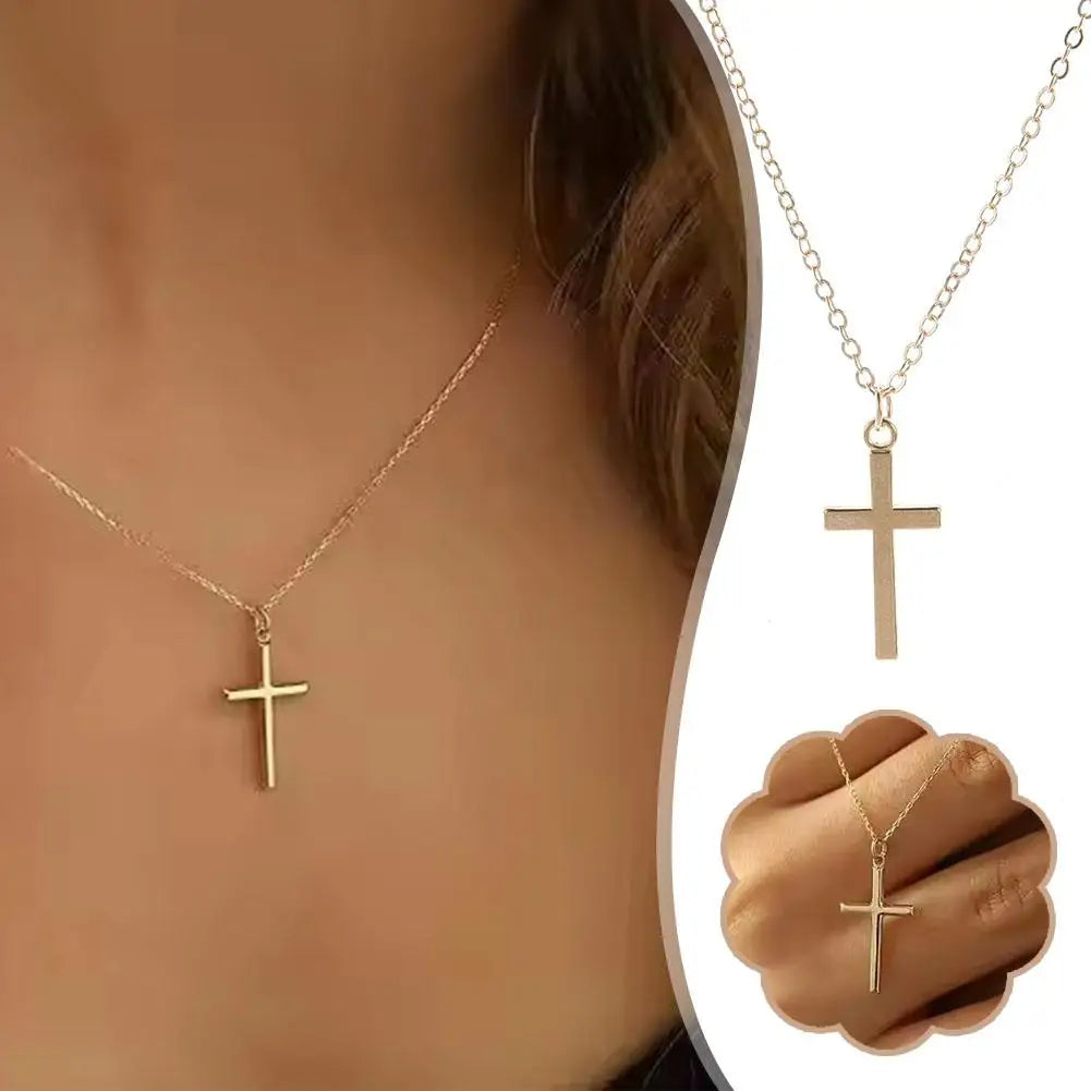 Titanium Single Cross Necklace