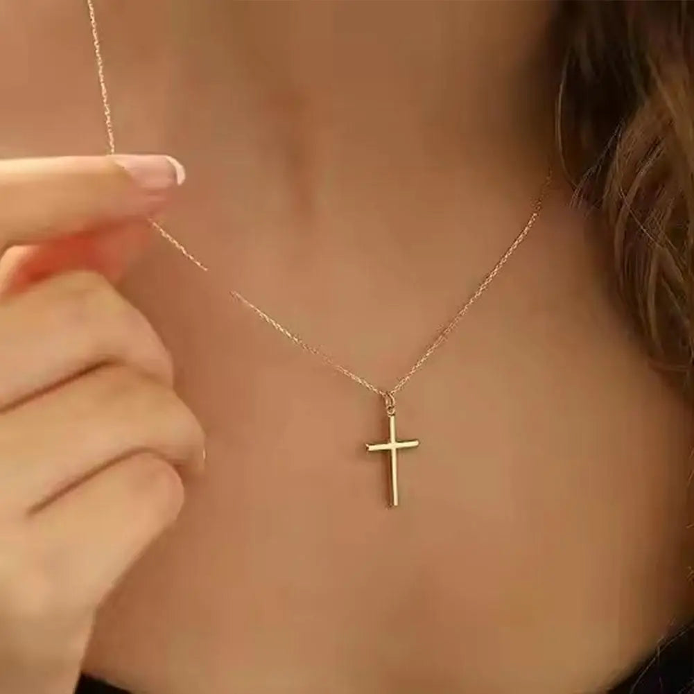 Titanium Single Cross Necklace