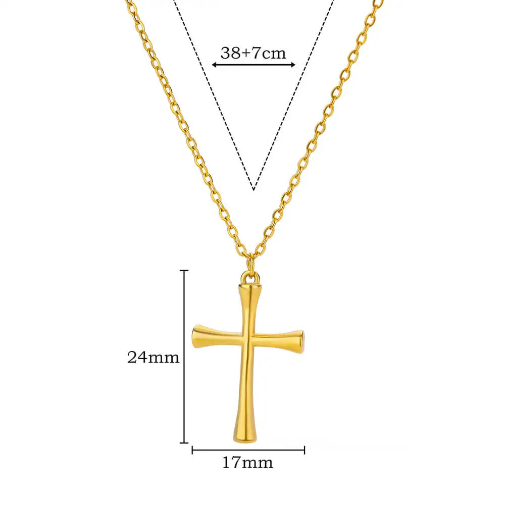 Goddess Cross Pendant Necklace