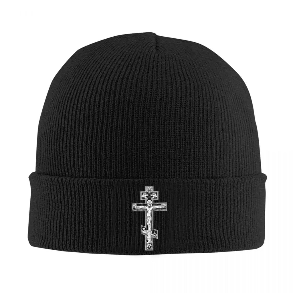 Orthodox Cross Knit Beanie