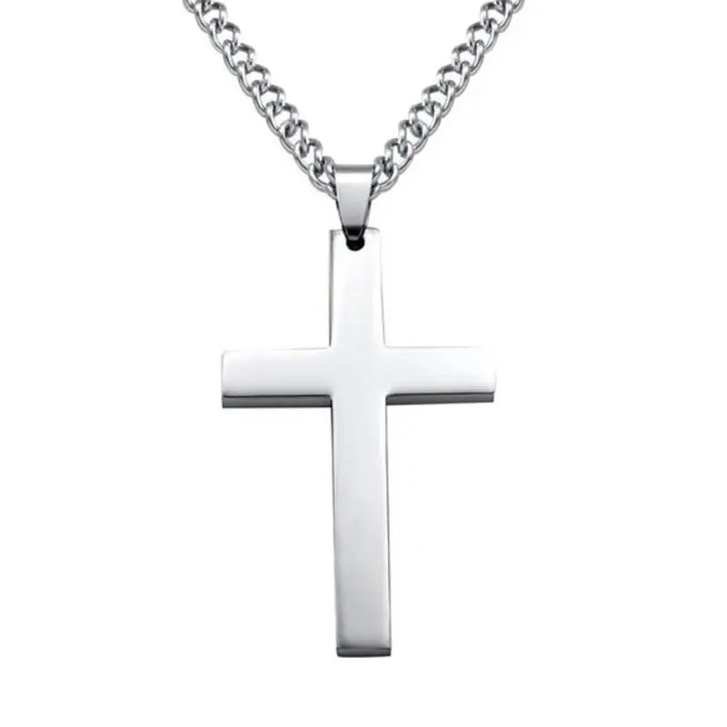 Titanium Single Cross Necklace