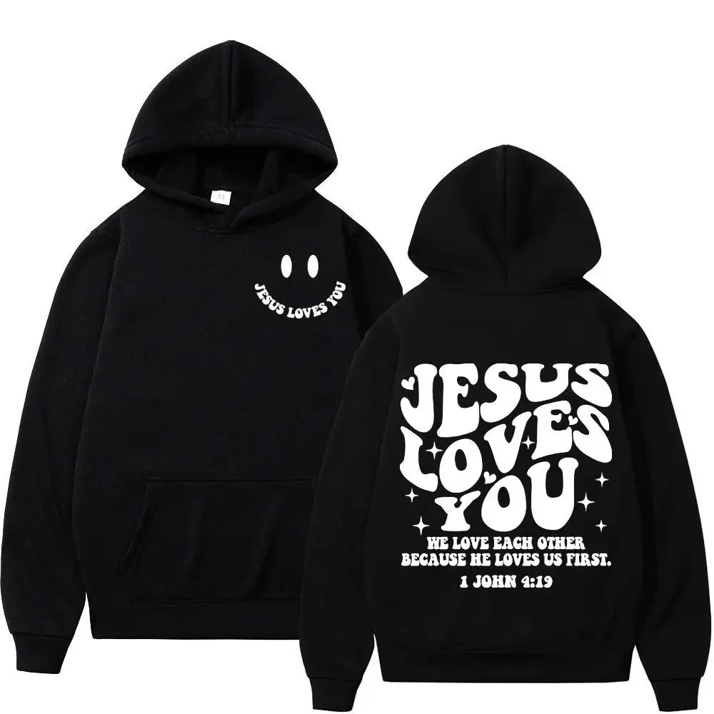 Double-Sided Jesus Loves You Hoodie