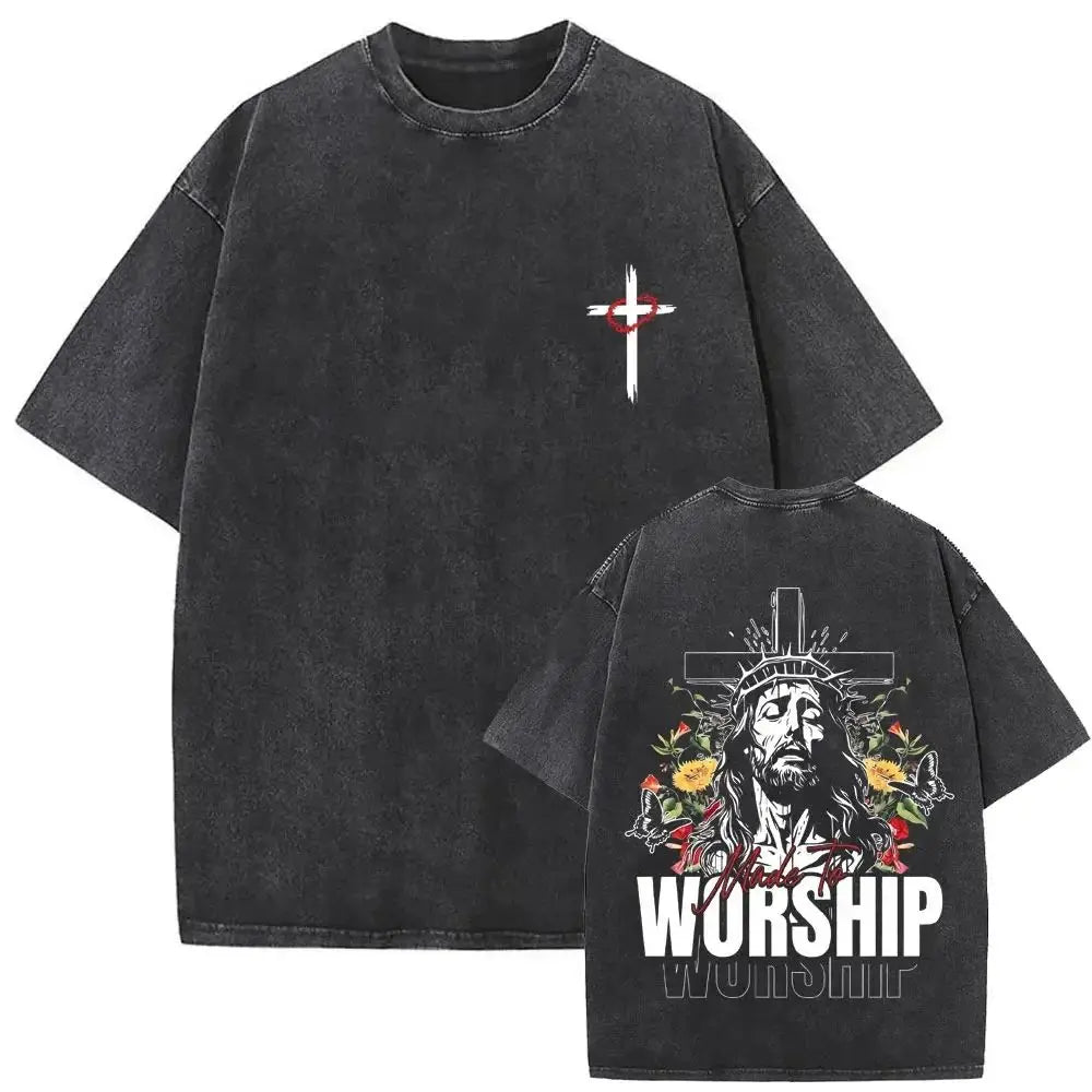 Jesus Gothic Oversized Tee