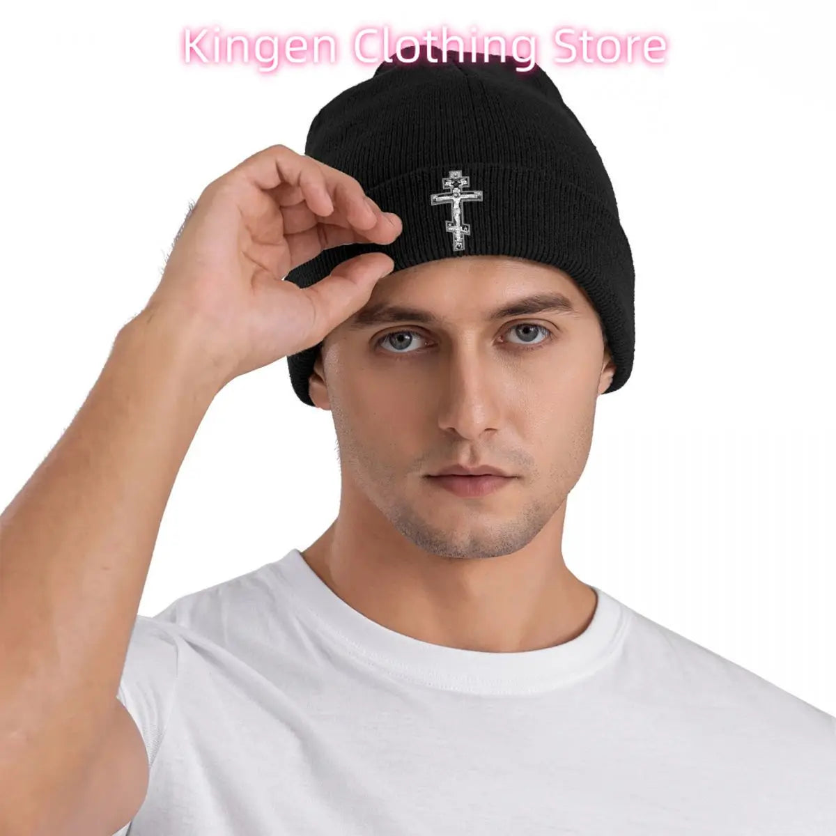 Orthodox Cross Knit Beanie