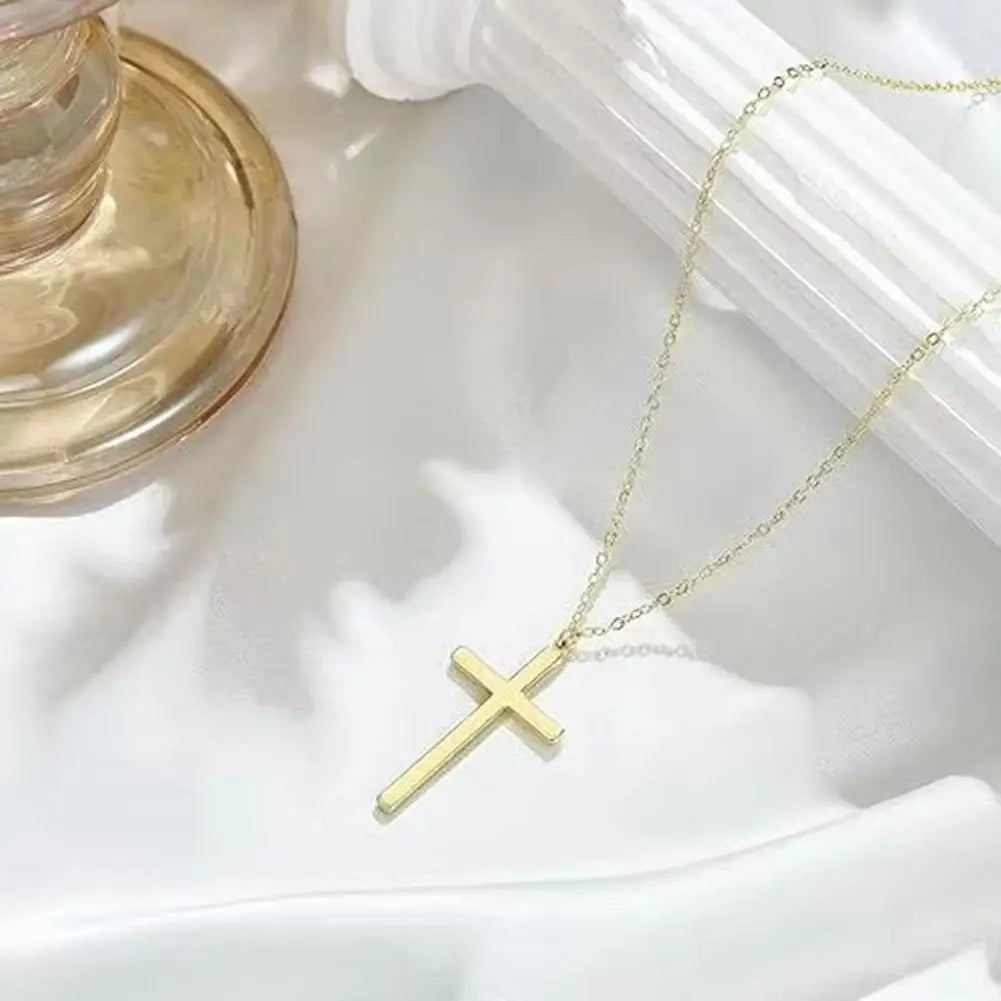 Titanium Single Cross Necklace