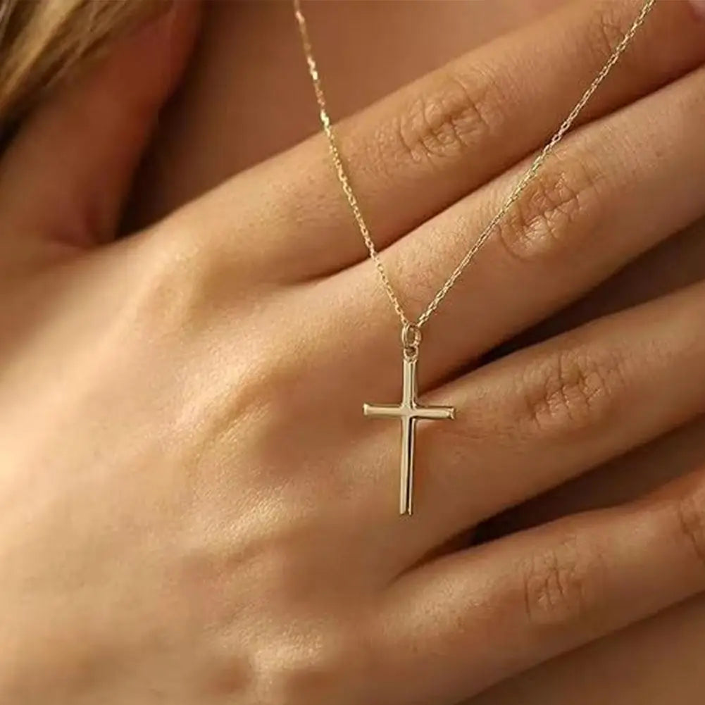 Titanium Single Cross Necklace