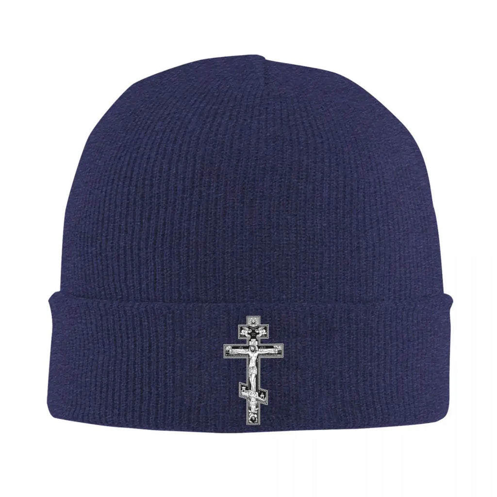 Orthodox Cross Knit Beanie
