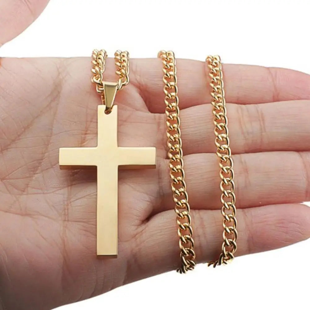 Titanium Single Cross Necklace