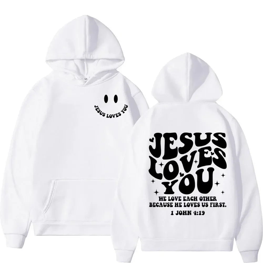 Double-Sided Jesus Loves You Hoodie