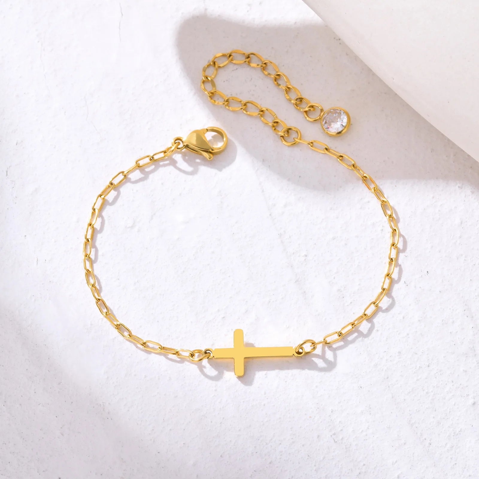CZ Christian Cross Bracelet